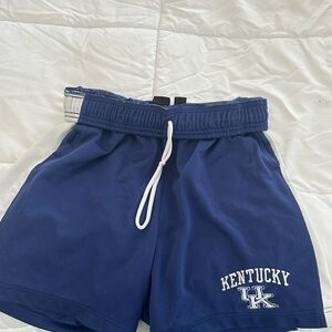 Gear For Sports Blue Athletic Shorts with White Side Panels